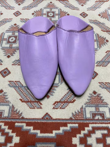 Handmade Moroccan Babouches for Women – Soft Organic Leather Sheepskin Slippers – Comfortable Mules & Slip-Ons