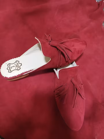 Leather & Suede Mules for Women, Handmade Moroccan Babouches, Premium Velvet Slippers