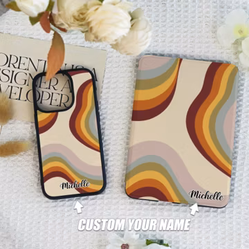 Color ripples 2024 Kindle Paperwhite12/11 Case for Personalization Kindle Colorsoft,With Hand Strap,Case For iPhone 16 15 14 13 Pro/Max/Plus