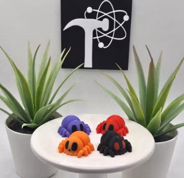 Spider | 3D Printed | Articulated Flexi Wiggle | ADHD Sensory Aid | Fidget Toy | Keychain Option | Cute Mini Animal