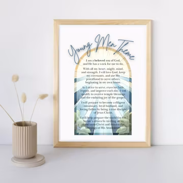 2025 LDS Youth Theme Poster: "Look Unto Christ" Young Men (PDF Download)