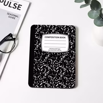 Composition Book Kindle Case,Kobo Cover,PaperWhite 6.8'' 7/8/10th Cover,Clear Back Sleeve,Colorsoft KPW6 Gen11 2019/2024,Gift for Her