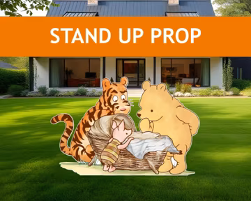Winnie the Pooh Large Cutout for Baby Shower, Birthday Stand Up Prop, Lawn Sign, Yard Sign, Backdrop Centerpieces, Backyard decor, New baby