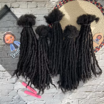 100% Human Hair Dreadlock Extensions with Curly/Closed Tips| 0.3cm, 0.4cm, 0.5cm, 0.6cm, 0.8cm