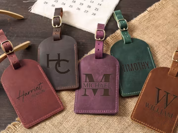 Personalized Luggage Tags, Engraved Travel Bag Tag, Custom Suitcase Identifier
