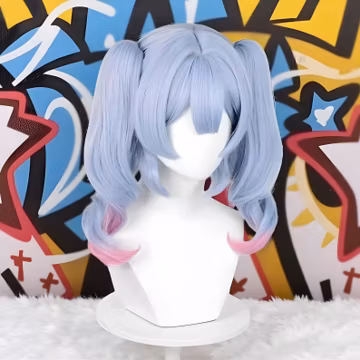 Miku Rabbit Hole Inspired Cosplay Wig, Long Blue Twin Tail Heat Resistant Synthetic Hair with Wig Cap, Anime Costume Wig for Women
