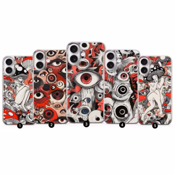 Creepy Eyes Phone Case Horror Grunge Cover for iPhone 17Pro, 16, 15, 14, 13, 12, Samsung S25, S24FE, S23, A16, A56, A15, Pixel 10, 9Pro, 8,7