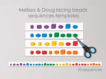 Lacing Beads Pattern Cards: Montessori Fine Motor Skills Activity (Printable PDF)