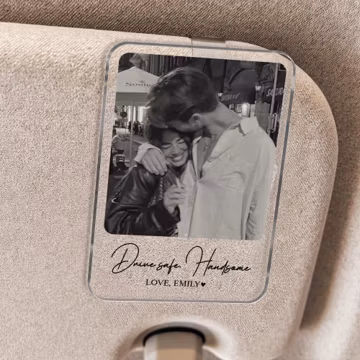 Personalized Photo Car Visor Clip, Drive Safe I Love You, Anniversary Gift for Him, Gifts for Boyfriend, Husband, Fathers Day Gift