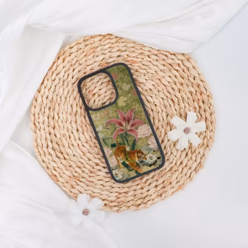Tiger Amidst Blossoms Soft iPhone Case Cover for iPhone 17 16 15 14 13 12 Pro Max,iPhone Air/16e 15 14 Plus,Case for Mini 13 12 X XS XR SE
