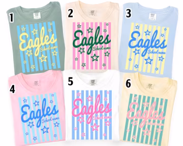 Custom Mascot Shirt, School Spirit Design, Pink Striped Floral Vintage Shirt, Checkered Leopard, Floral Letters, Back To School, Game Day