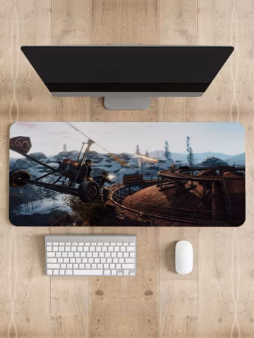 Rust Gaming Mouse Pad: Rust Design, Stitched Edges, Personalized Printing