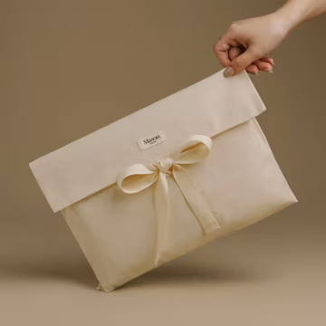 50pcs Beige Cotton Flap Dust Bags: Double Layers envelope Style, Handmade Storage Bag HBM-501