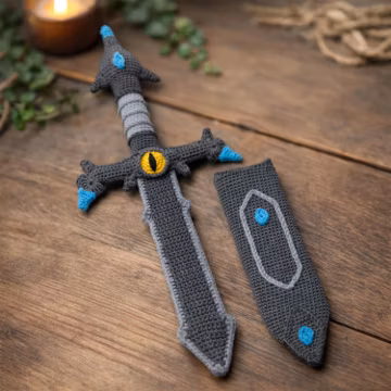 Crochet Sword Pattern: Amigurumi Plush Weapon with Sheath (PDF Pattern)