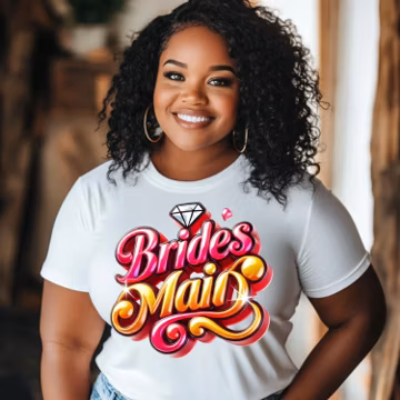 Bridesmaid PNG: Glam Bachelorette Party Shirt Design (Digital Download)
