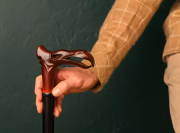 Pterodactyl Handle Walking Cane, Hand Carved Wooden Walking Stick, Gothic Gift for Men, Victorian Style Cane, Custom Fantasy Staff