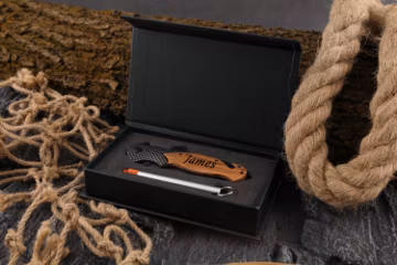 Personalized Engraved Folding Tool, Wood Handle Outdoor Camping Gift for Groomsmen, Pocket Knife