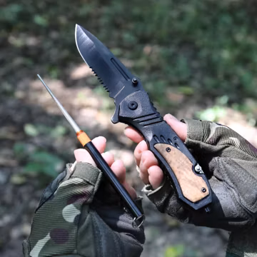 Personalized Folding Pocket Knife, Engraved Hunting Utility Tool, Custom Groomsmen Gift