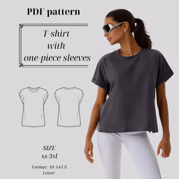 Women's Loose Fit T-shirt Sewing Pattern – Beginner Friendly (PDF Pattern)
