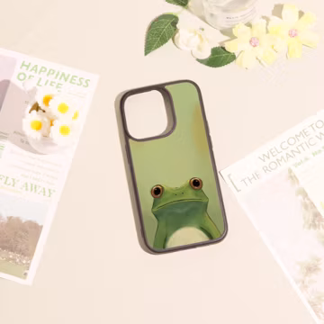 Green Frog,Phone Case For iPhoneAir 17 16 15 14 13 12 11Pro/ProMax Plus Mini XR XS SE2020,All-Inclusive Lens Personalized Name Phone Cover