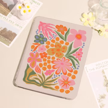 Flower Pattern,iPad Case with Pencil Holder For iPad 10.9" 10.2" 11" ,iPad 10/9/8/7th ,Air 4/5/6/7 A16,Mini4/5/6/7,Pro 2021/2022/2024/2025
