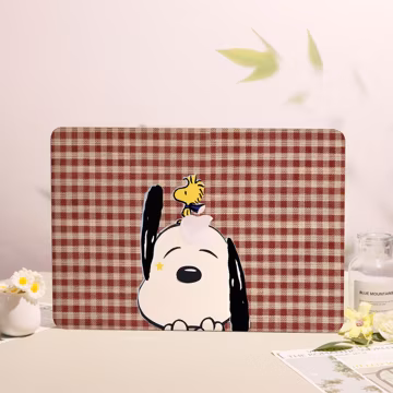 Snoopy Plaid,Macbook Case Protective Laptop Cover for New Neo MacBook Pro 13/14/15/16 Inch,Air 15/13,M1 M2 M3 2026 2025 2024,Laptop Cover
