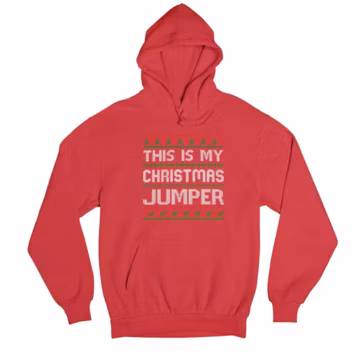 This Is My Christmas Jumper Adults Hoodie | Ladies & Men's Unisex Xmas Jumper, Festive Hoody, Cosy Jumpers, Christmas Gift Tops