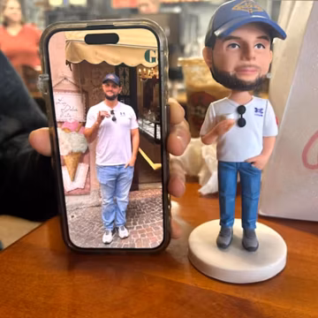 Custom Bobblehead Figurine, Personalized Clay Sculpture, Christmas Gift
