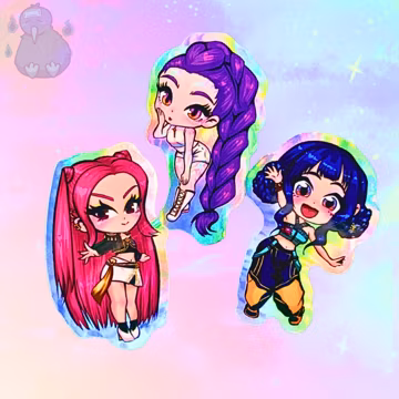 Huntrix KPOP Demon Chibi Stickers Hunters