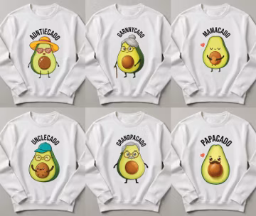 Family Matching Avacado Hoodie, Mamacado Sweatshirt, Papacado Sweatshirt, Pregnancy Announcement, Avocado Couple Sweatshirt, Gift For Family
