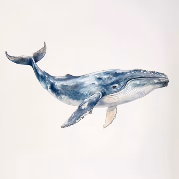 10 Printable Blue Whale Clipart, Whale watercolor, Nautical Clip Art, Printable JPGs, Sea animal, Commercial Use, Whale design, Whale arts