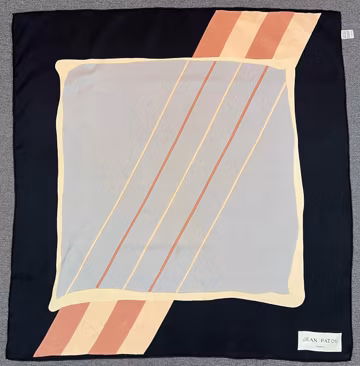 Vintage Jean Patou Silk Scarf Women Accessories Square Scarf Top Neckerchief Wrap Shawl Neckwear Foulards