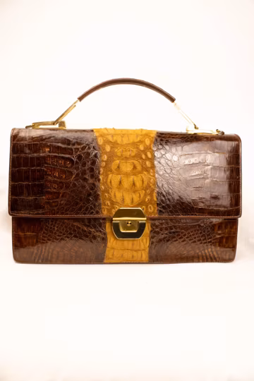 Vintage Handbag – Brown & Tan – 1960s