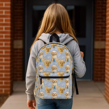 Havapoo Backpack, Cute Back to School Bag for Dog Lovers, Travel Bookbag Gift for Adults and Kids, Rucksack for Teen Girls or Boys