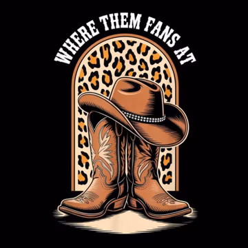 Where Them Fans At Boots On Da Ground Cowgirl Linedance PNG | Country Western Dance Digital Art | Rodeo Cowgirl Shirt