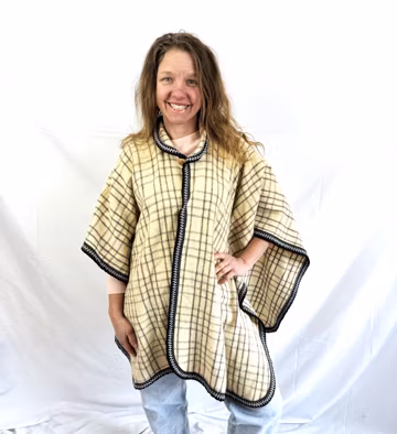 Vintage Wool Cape Coat Poncho