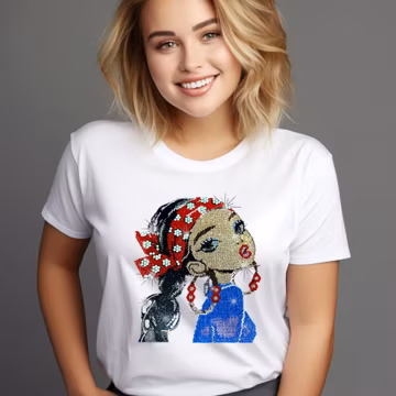 Rhinestone Sassy Girl Graphic T-Shirt – Bling Streetwear Apparel