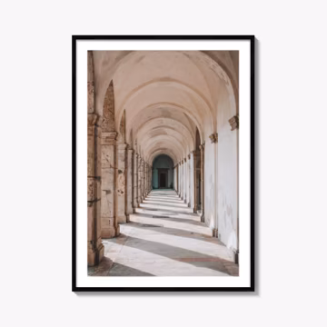 Arched Corridor Fine Art Photo Print, Capri Italy, Architecture, Home Decor