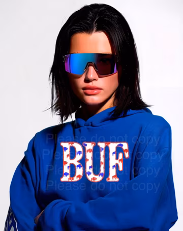 BUF Sweatshirt | Buffalo Print | Unisex Sports Fan Gift