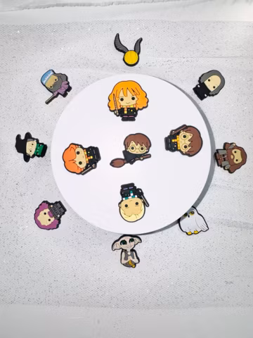 PACK OF 5 Wizard Cartoon Pencil Charms - Stocking Stuffer for Kids