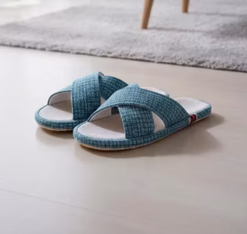 Handmade Linen House Slippers for Women, Breathable Slide Sandals, Arch Support Soft Rubber Sole, Non Slip Indoor Outdoor Summer Shoes