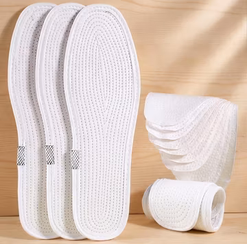 Pure Cotton Handmade Insoles - Breathable & Sweat-Absorbing, Odor-Resistant, Washable Fabric Insoles for Men, Comfortable Shoes Insole Pads