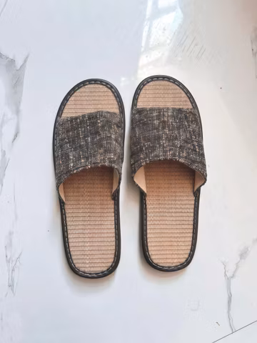 Linen & Hemp Slippers: Thai Organic Comfy Indoor Slides