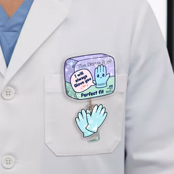 Glove You, Nurse Badge Reel, Nursing Gift, Registered Nurse, RN, LPN, Nursing Assistant, Healthcare, OT, Physical Therapy, Hospital SBRL2N07