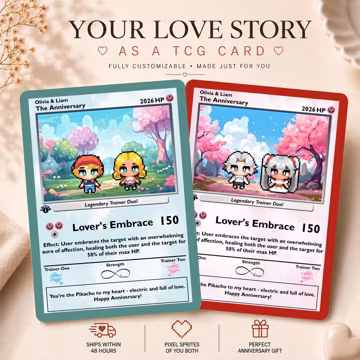 Pokemon Anniversary Day Card, Custom Pokemon Card, Boyfriend Gift, Girlfriend Gift, Custom Pokemon Present, Anniversary Day, AnniversaryGift