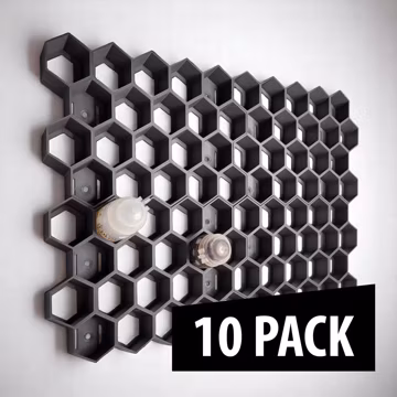 10 Pack | Citadel Paint Pot Compatible Modular Hex Rack | 3D Printed Organizer | Each Paint Pot Rack Holds 20 Pots