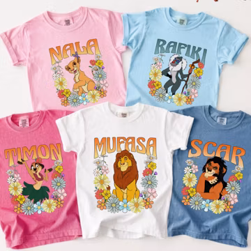Comfort Colors Lion King Character Shirt, Personalized Disney Lion King Tee, Nala Simba Scar Rafiki Timon Mufasa Shirt, Choose Character