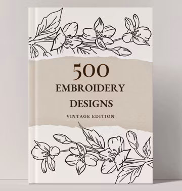 500 Embroidery Designs - Vintage book