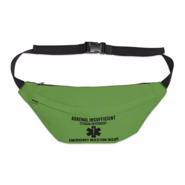 Adrenal Insufficiency Emergency Fanny Pack, Steroid Dependent Alert Bag, Medical Injection Pouch, First Aid Belt, Safety Essentials
