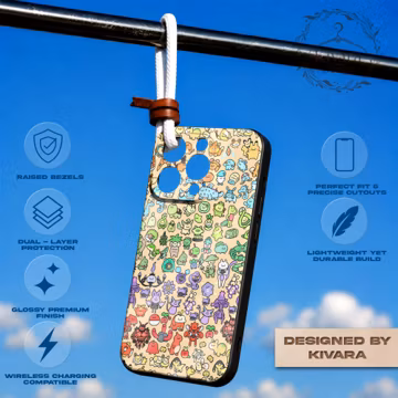 Chibi Art Phone Case Pattern Pixel Samsung iPhone All Style Protective Case Accessories